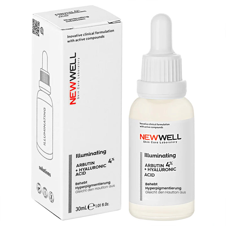 NEW WELL Illuminating Arbutin+Hyaluronic Acid Serum - 30ml | نيو ويل سيروم مفتح للبشرة - 30 مل