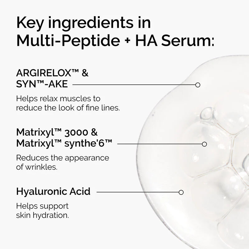 The Ordinary Multi-Peptide + HA Serum - 60ml | ذا اورديناري سيروم البيبتيدات + هيالورونيك اسيد - 60 مل