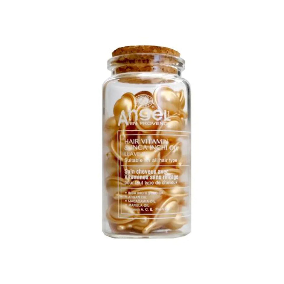 Angel Hair Vitamin And Inca Inchi Leave In Oil - 40 x 0.8ml |  انجل كبسولات زيت ليف ان بالفيتامينات