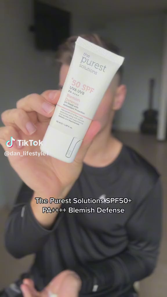 The Purest Solutions SPF50+ Blemish Defense Cream - 50 ml | ذا بيوريست كريم مزيل الشوائب وخافي العيوب مع عامل حماية من شمس 50+