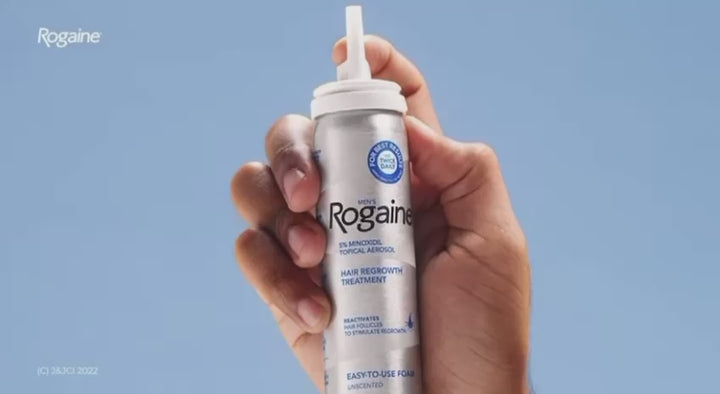 Rogaine Regrowth Foam 5% Unscented 3mo Supply Minoxidil Hair Treatment - 3x60g | روجين رغوة لعلاج تساقط الشعر مع 5% مينوكسيديل للرجال -  3x60 غرام