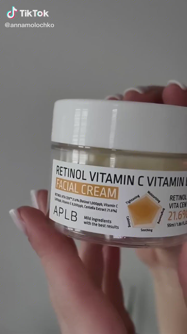 APLB Retinol Vitamin C Vitamin E Facial Cream - 55ml | اي بي ال بي كريم للوجه بالريتينول والفيتامين سي - 55 مل