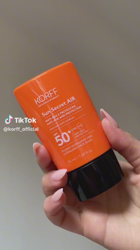 KORFF Sun Secret Anti-Age Fluido Viso - 50ml | كورف كريم واقي شمسي سائل - 50 مل