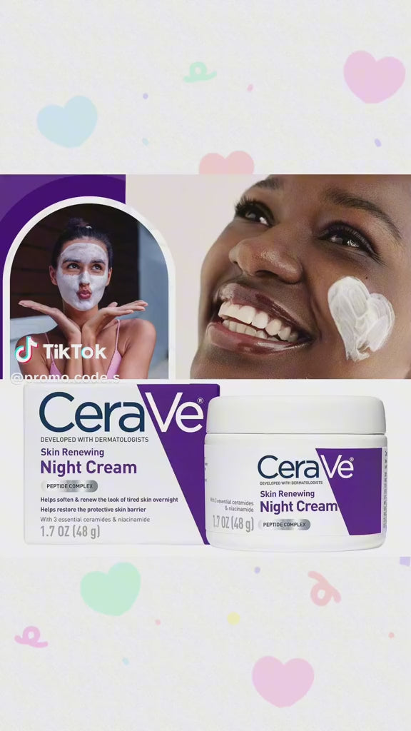 Cerave Skin Renewing Night Cream - 48g | سيرافي كريم ليلي لتجديد البشرة 48 غرام