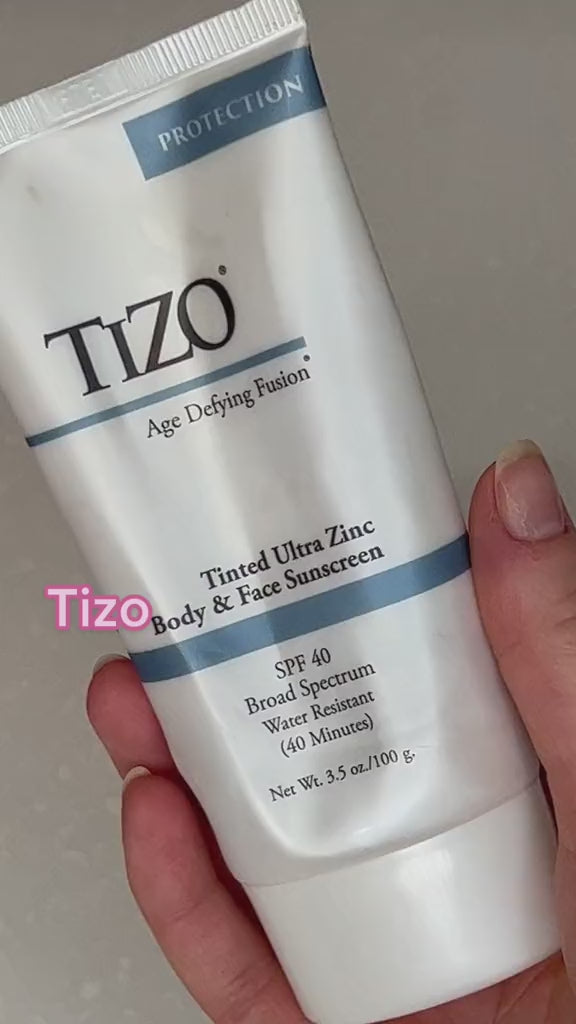 TIZO Ultra Zinc Body & Face Sunscreen Tinted Spf40 - 100g | تايزو واقي شمسي فيزيائي للجسم و الوجه ملون spf 40 - 100 غرام