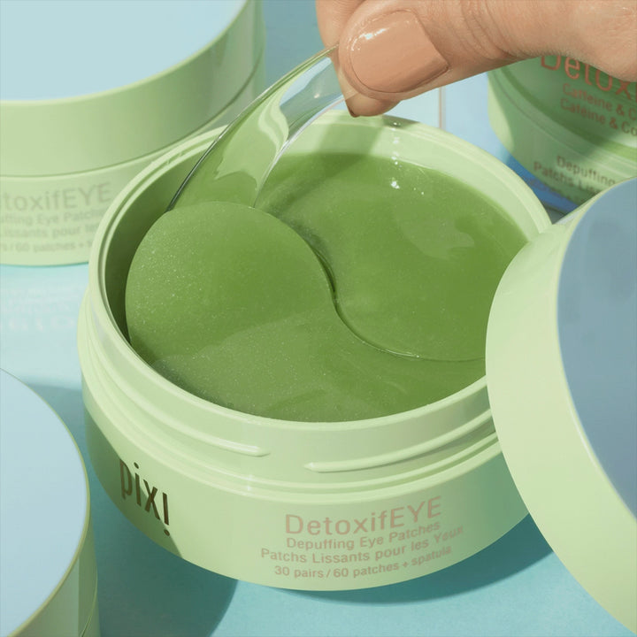 Pixi Detoxif eye Hydrating And Depuffing Eye Patches - 60pcs | بيكسي رقائق تحت العين المرطبة و المضادة للتورم - 60 قطعة