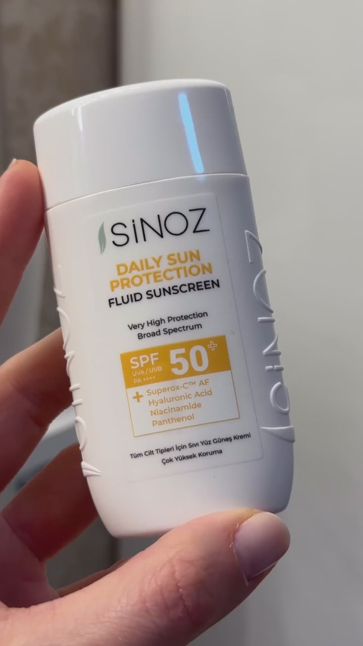 SiNOZ Spf50+ Daily Use Fluid Sunscreen - 50ml | سينوز واقي شمسي سائل يومي spf50+ - 50 مل