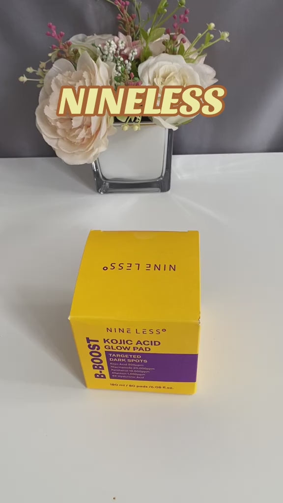 NINE LESS B-Boost Kojic Acid Glow Pad – 80pcs | ناين ليس اقراص الوجه كوجيك اسيد - 80 قرص