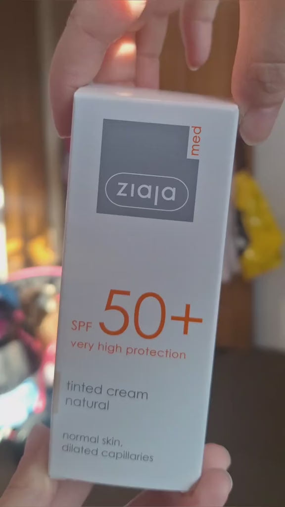ziaja SPF50 Tinted Cream Natural Very High Protection Normal Skin - 50ml | جايا كريم واقي شمسي مع لون للبشرة العادية spf50+ - 50 مل