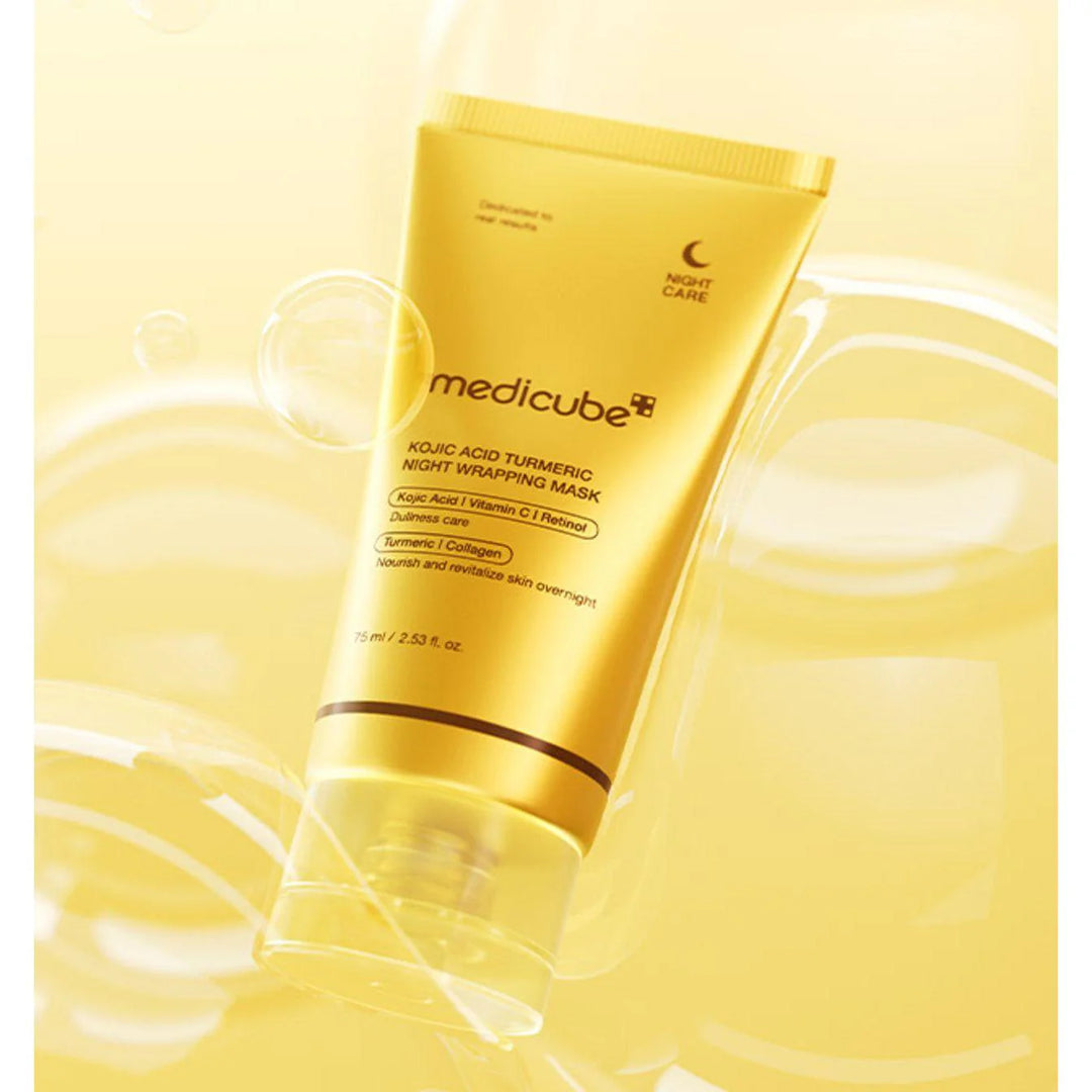 Medicube Kojic Acid Turmeric Night Wrapping Mask - 75ml | ماسك ميديكوب الليلي بالكوجيك أسيد والكركم – 75 مل