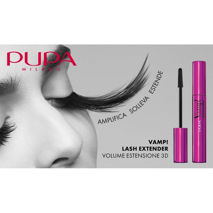 PUPA MASCARA VAMP! LASH EXTENDER EXTRA BLACK - 14ml | ماسكارا بوبا فامب لاش إكستندر – أسود 14 مل