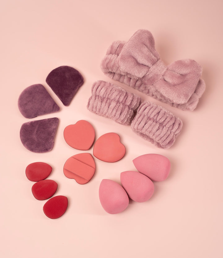 Makeup Tools Set - 15pcs | مجموعة إسفنجات ومستلزمات المكياج - 15 قطعة