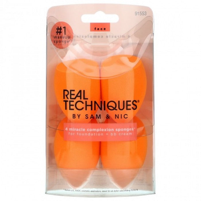 Real Techniques Miracle Complexion Sponge - 4pcs | ريل تكنيك اسفنجة البشرة - 4 قطع