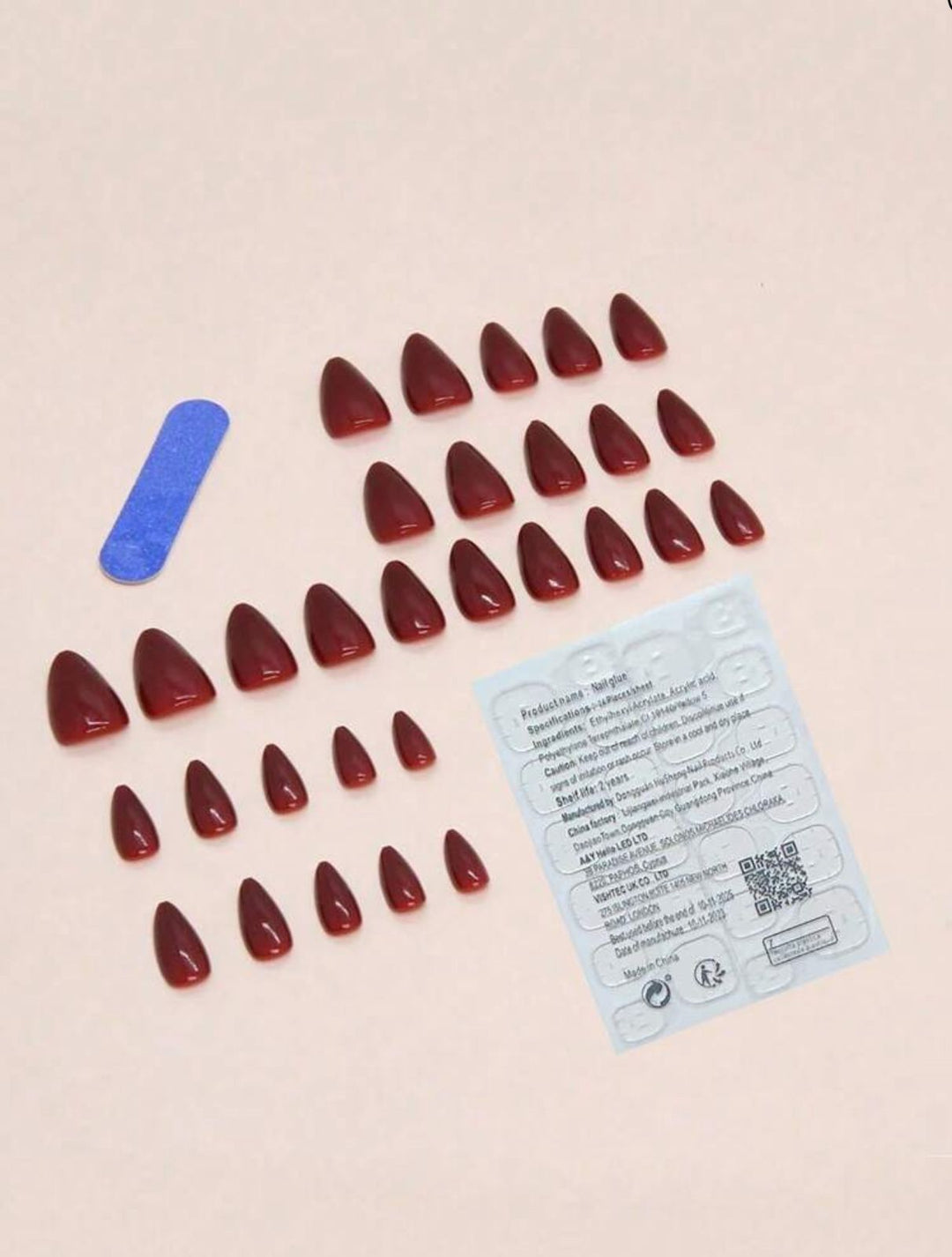 Red Addition Group | أظافر صناعية باللون الخمري اللامع