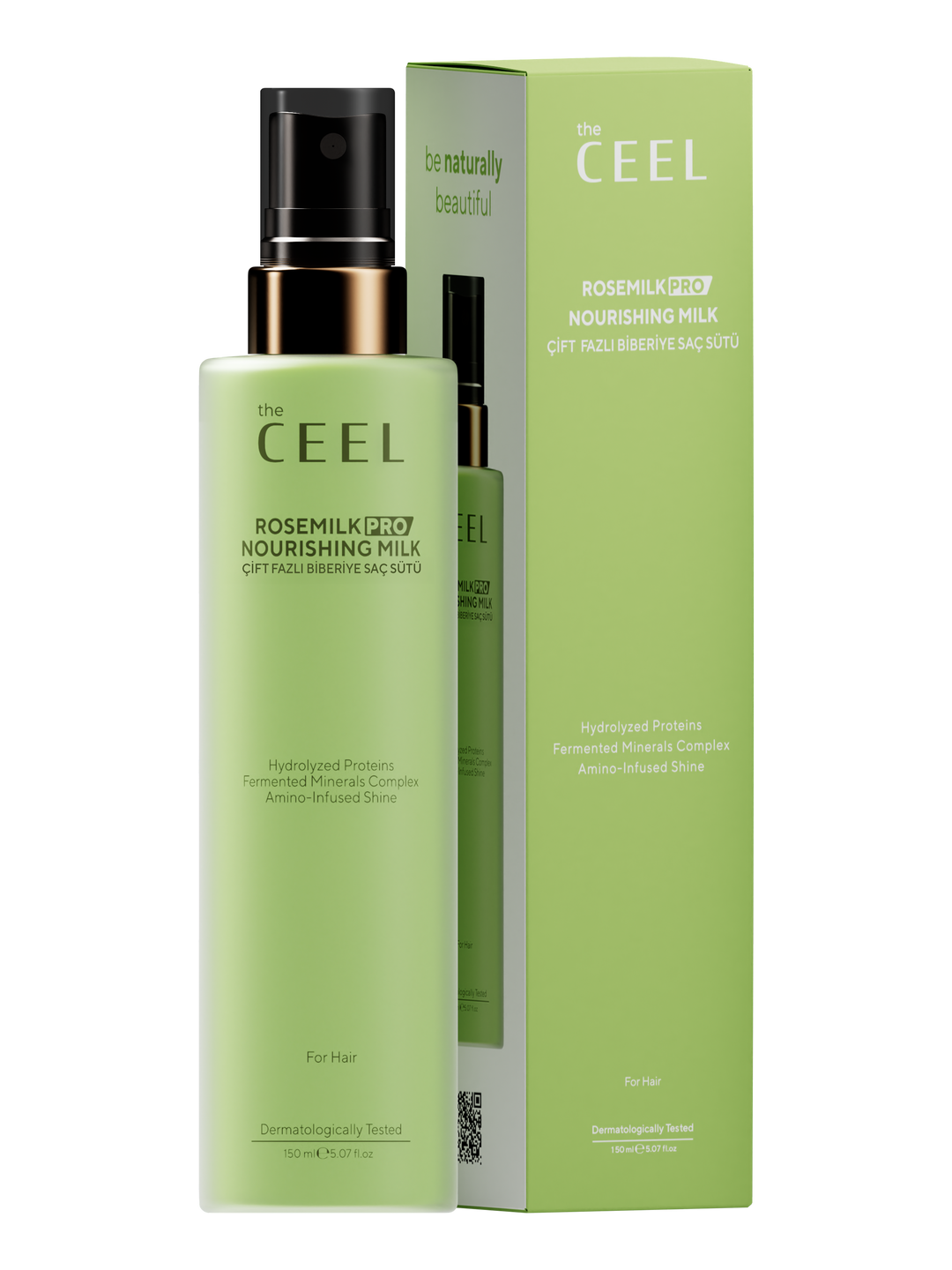 the CEEL Rosemilk Pro Nourishing Milk For Hair - 150ml | ذا سيل بخاخ اكليل الجبل الحليبي للشعر - 150 مل