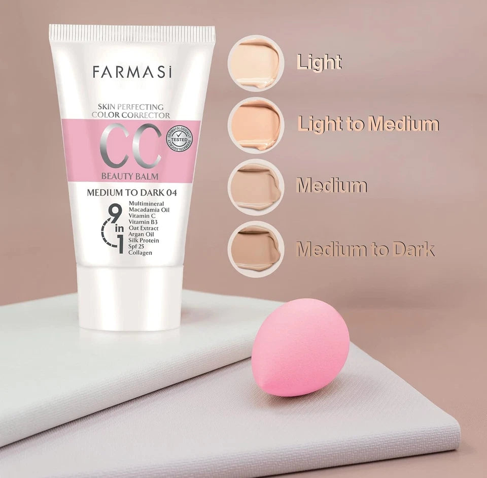 FARMASI CC Color Control Cream Foundation Balm  - 50ml  | فارماسي سي سي كريم - 50 مل