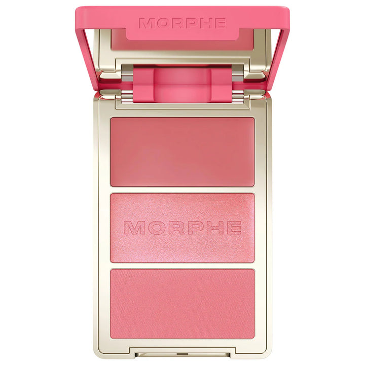 MORPHE Cheek Thrills Multi-Finish Face Trio - 10.8g | مورفي باليت بلاش و هايلايتر للوجه - 0.8 غرام