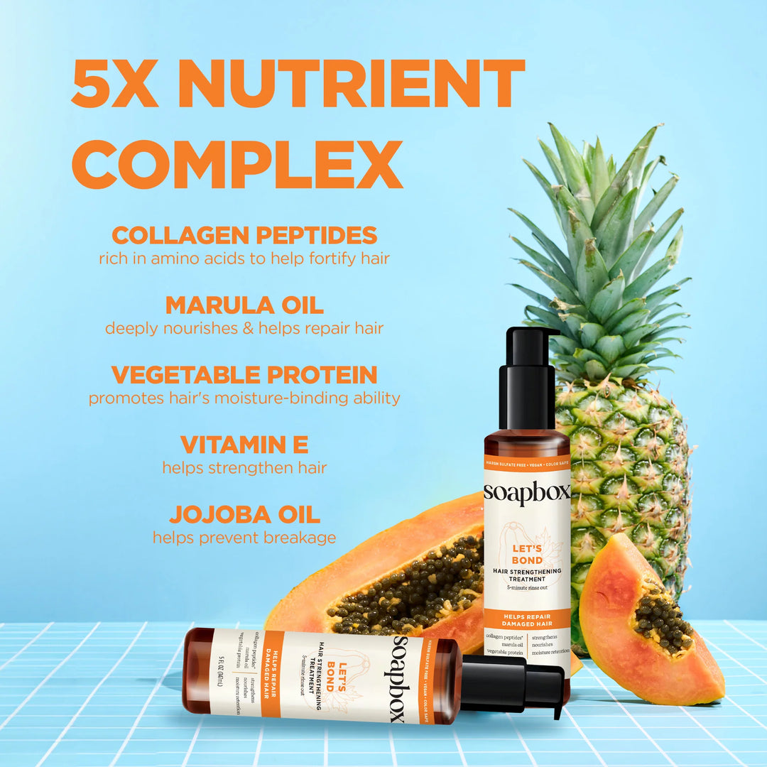 Soapbox Let's Bond Hair Treatment with Collagen Peptides - 147ml | سوب بوكس سيروم الشعر بالكولاجين والببتيدات - 147 مل
