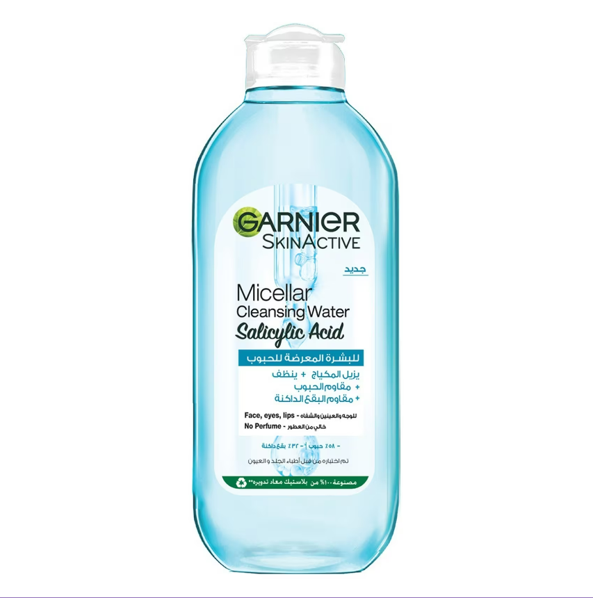 Garnier Micellar Water Salicylic Acid - 400ml | | غارنييه ميسيلار بالسالسليك اسد - 400 مل