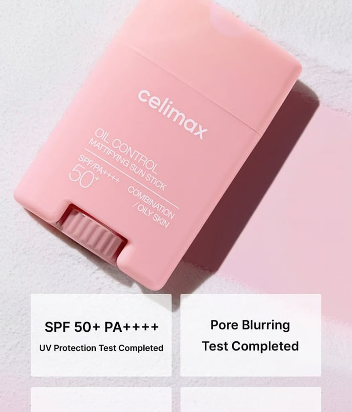 celimax Oil Control Mattifying Sun Stick SPF 50+ PA++++ -19g| سيليماكس واقي شمسي ستيك بعامل حماية 50-19غرام