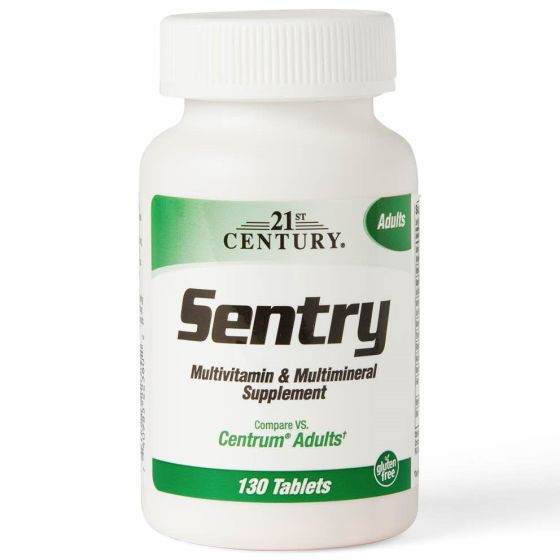 21 CENTURY Sentry Multivitamin & Multimineral Supplement - 130 Tablets | 21 سينتري مكمل غذائي متعدد الفيتامينات و المعادن - 130 قرص