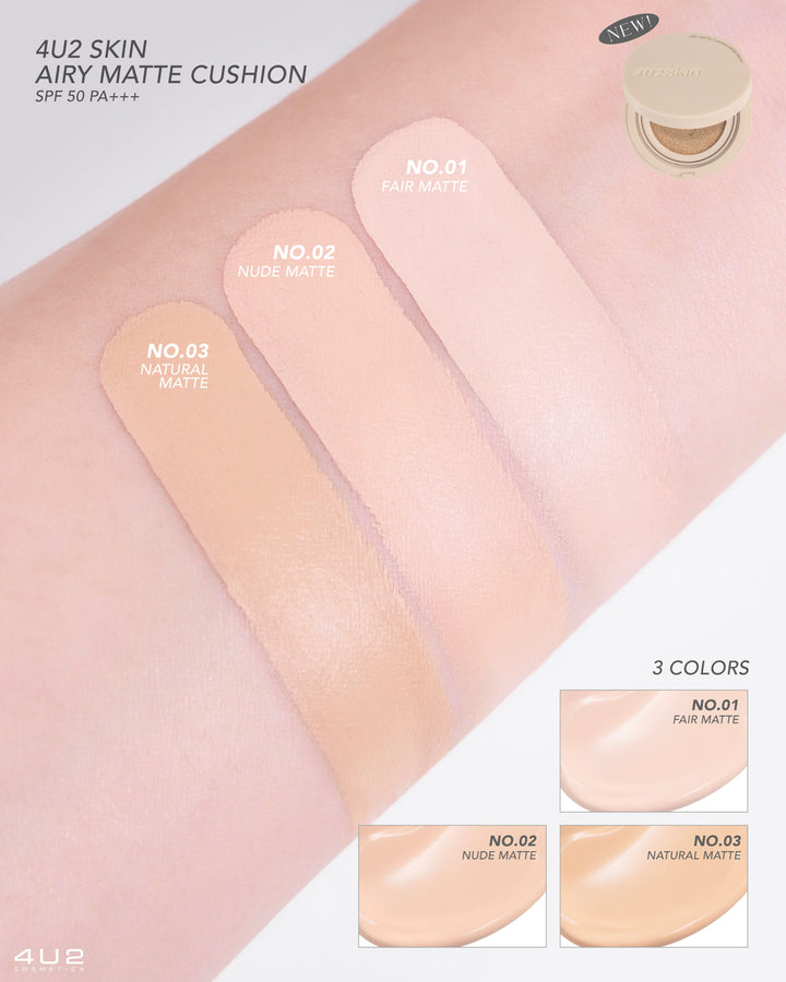 4U2skin Soft Matte Cushion Spf50 - 10g | فور يو تو سكين كريم أساس سوفت مات - 10 غ