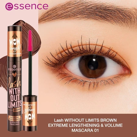 Essence Love It A Choco' Lot! lash Without Limits Brown Extreme Lengthening & Volume - 13 ml | ايسنس ماسكارا لوف ايت شوكو - 13 مل