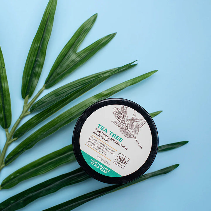 Soapbox Hair Mask, Tea Tree Deep Conditioner - Soothing Hydration - 354ml | سوب بوكس بلسم وماسك للشعر بزيت شجرة الشاي - 354 مل