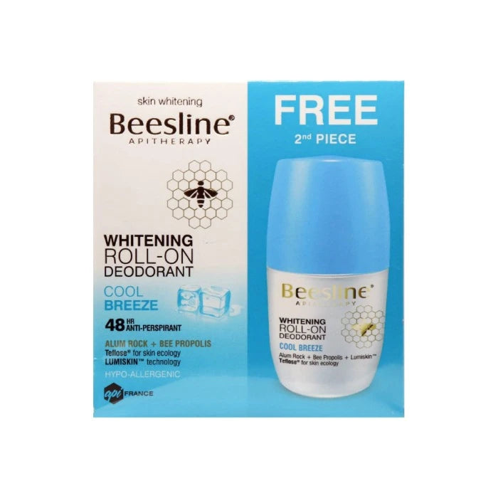 Beesline Roll On Fresh Breeze Deodorant 1+1 offer - 2x50ml | بيزلين رول اون مزيل تعرق منعش 1+1 - 2x50 مل