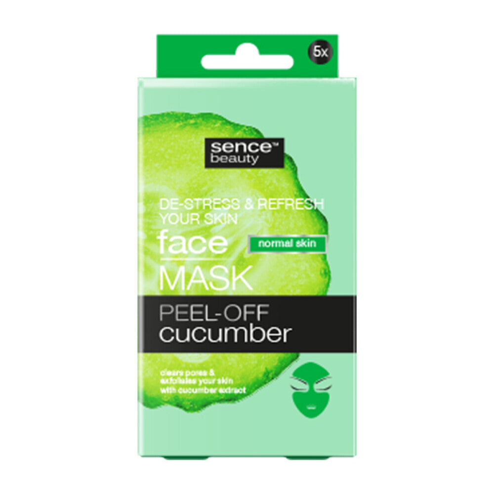 Sencebeauty Facial Peel-Off Cucumber Mask - 8gr 5 Pcs - Normal Skin