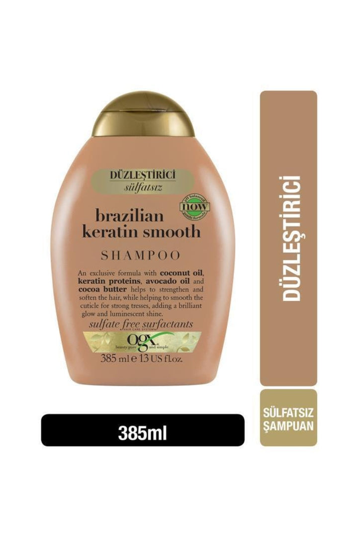 Ever Straightening Plus Brazilian Keratin Smooth Shampoo - 385ml | شامبو الكيراتين البرازيلي للنعومة -385 مل