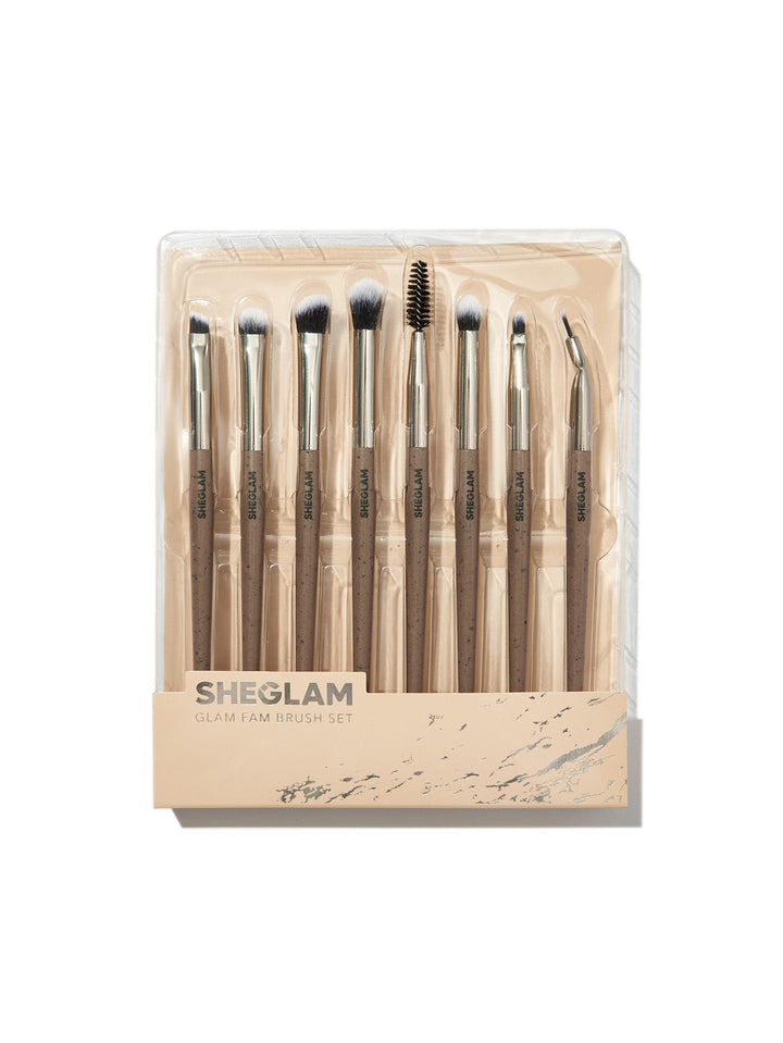 Glam Fam Brush Set - Coffee Brown