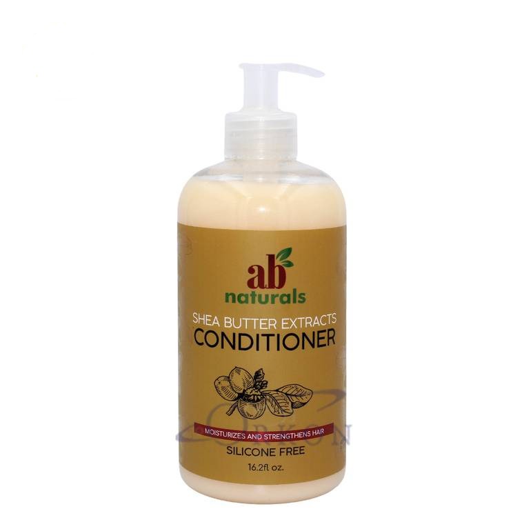 ab naturals Shea Butter Extracats Conditioner - Silcone Free- 479ml | اي بي ناتشورالز بسلم بخلاصة زبدة الشيا خالي من السيليكون - 479 مل