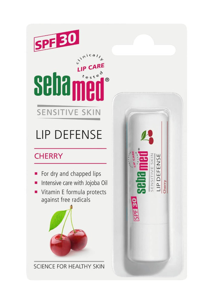 Sebamed Lip Defense Sensitive Skin Spf 30 - 4.8g |  سيباميد مرطب شفاه بالكرز مع عامل حماية من الشمس 30 - 4.8 غرام