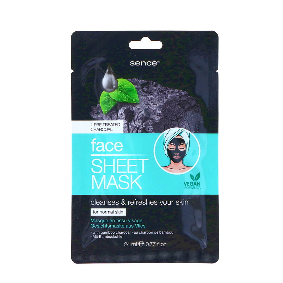 Bamboo Charcoal Facial Sheet Mask - 24ml Sachet