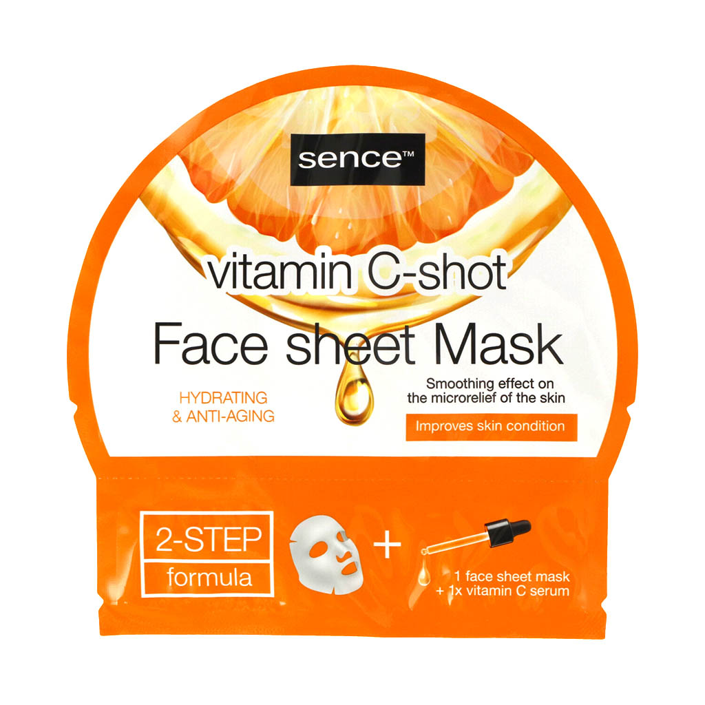 Display 12pcs Facial Sheet Mask 20ml + shot 5ml vitamin C