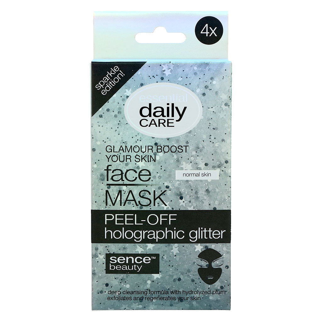 Sence Facial Peel-Off Holographic Glitter Mask - 4x8g