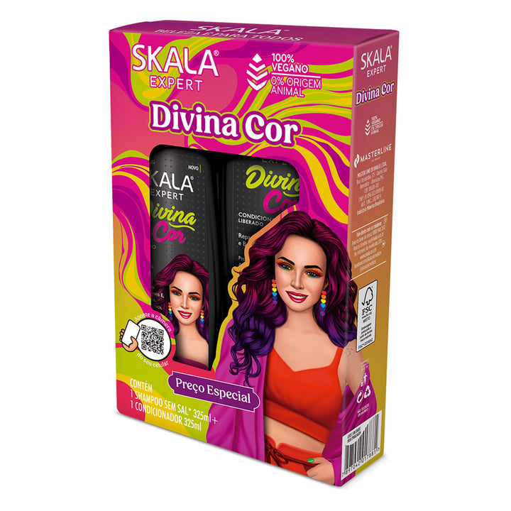 Kit Shampoo + Conditioner Divina Cor - 325ml