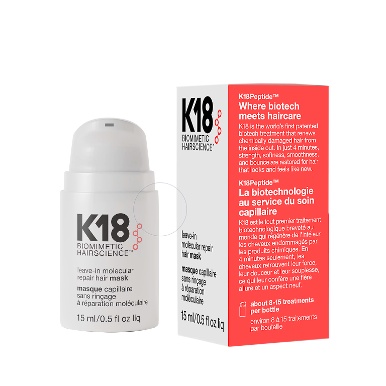 K18 Leave-in Molecular Repair Hair Mask - 15ml |كي 18 ليف ان ماسك لأصلاح الشعر - 15 مل