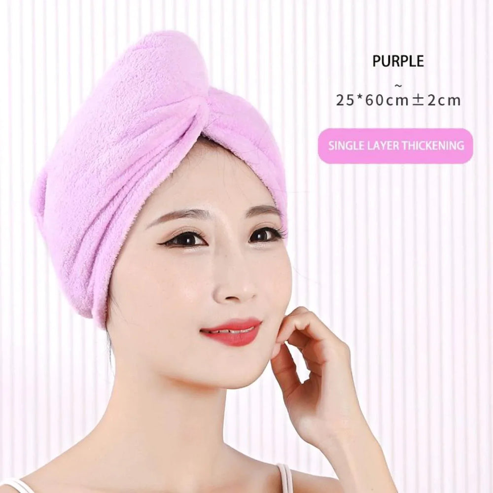 Hair Towel Wrap Purpple