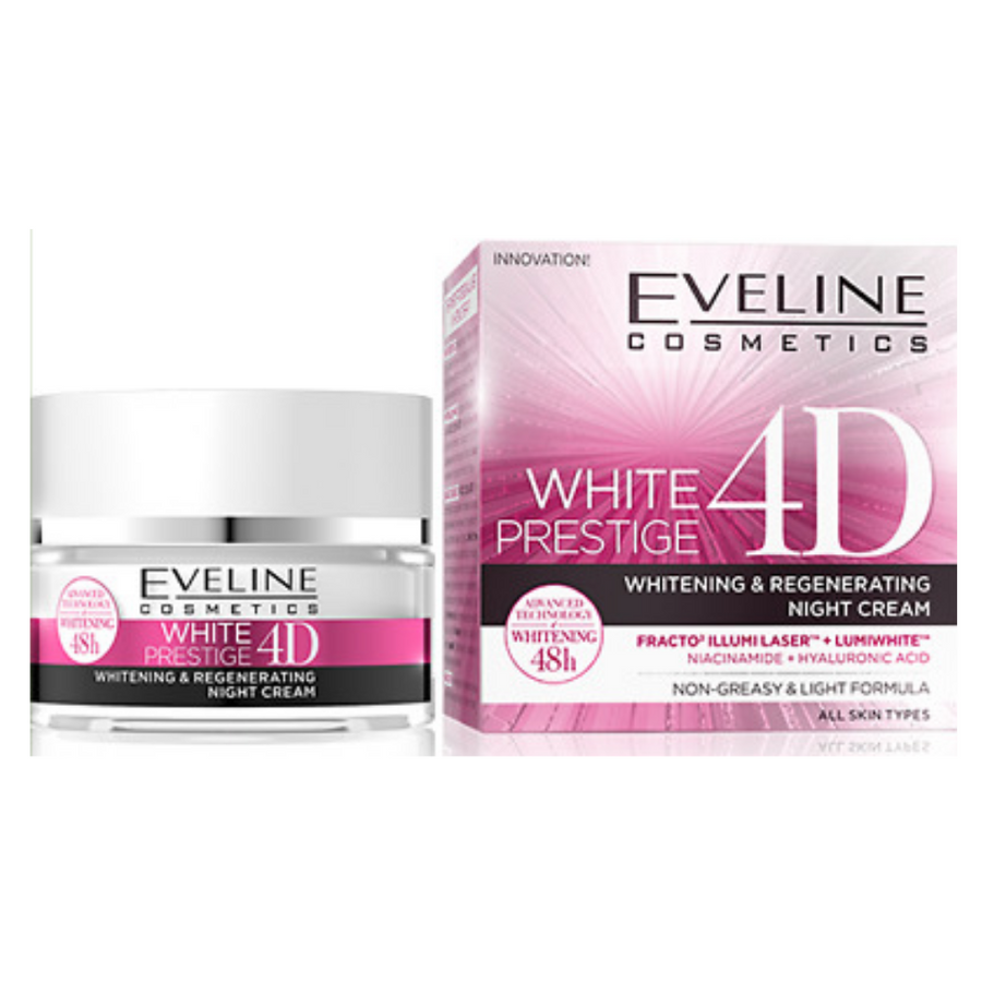Cosmetics White Prestige 4D Intensive Whitening Night Cream - 50ml |كريم ليلي للتفتيح - 50 مل