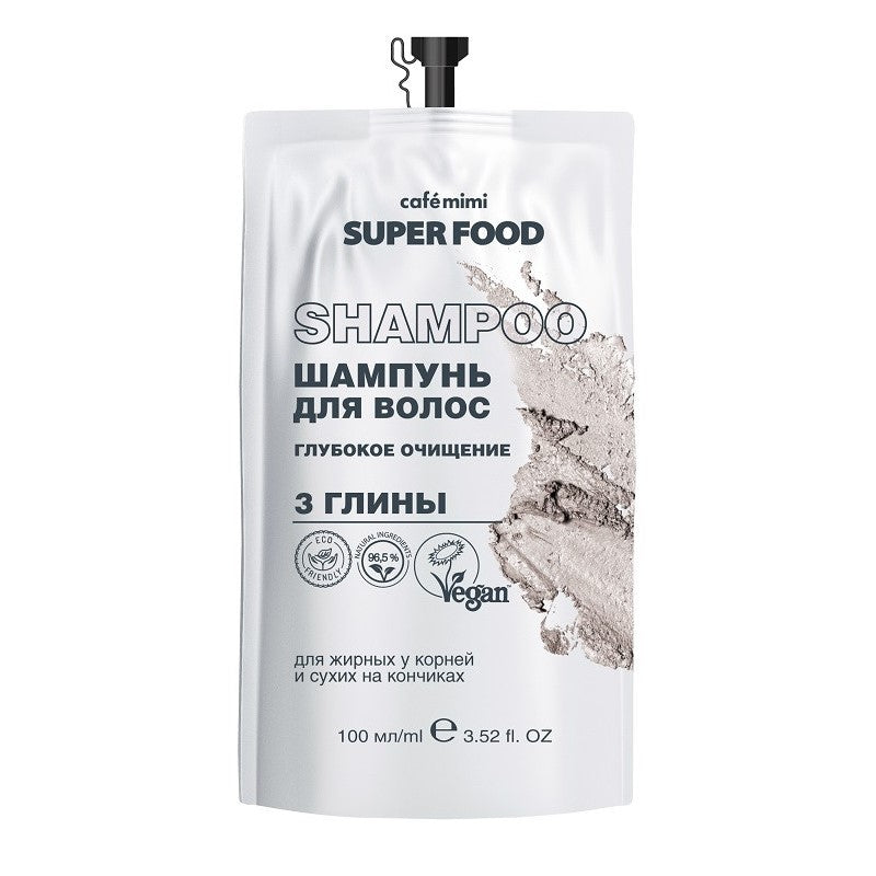 Km Sf Hair Shampoo 3 Clays Deep Cleansing For Oily Scalp And Dry Ends - 100ml